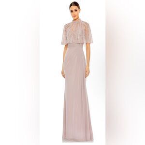 Mac Duggal 20467 evening gown in Rose with cape size 8 NWT